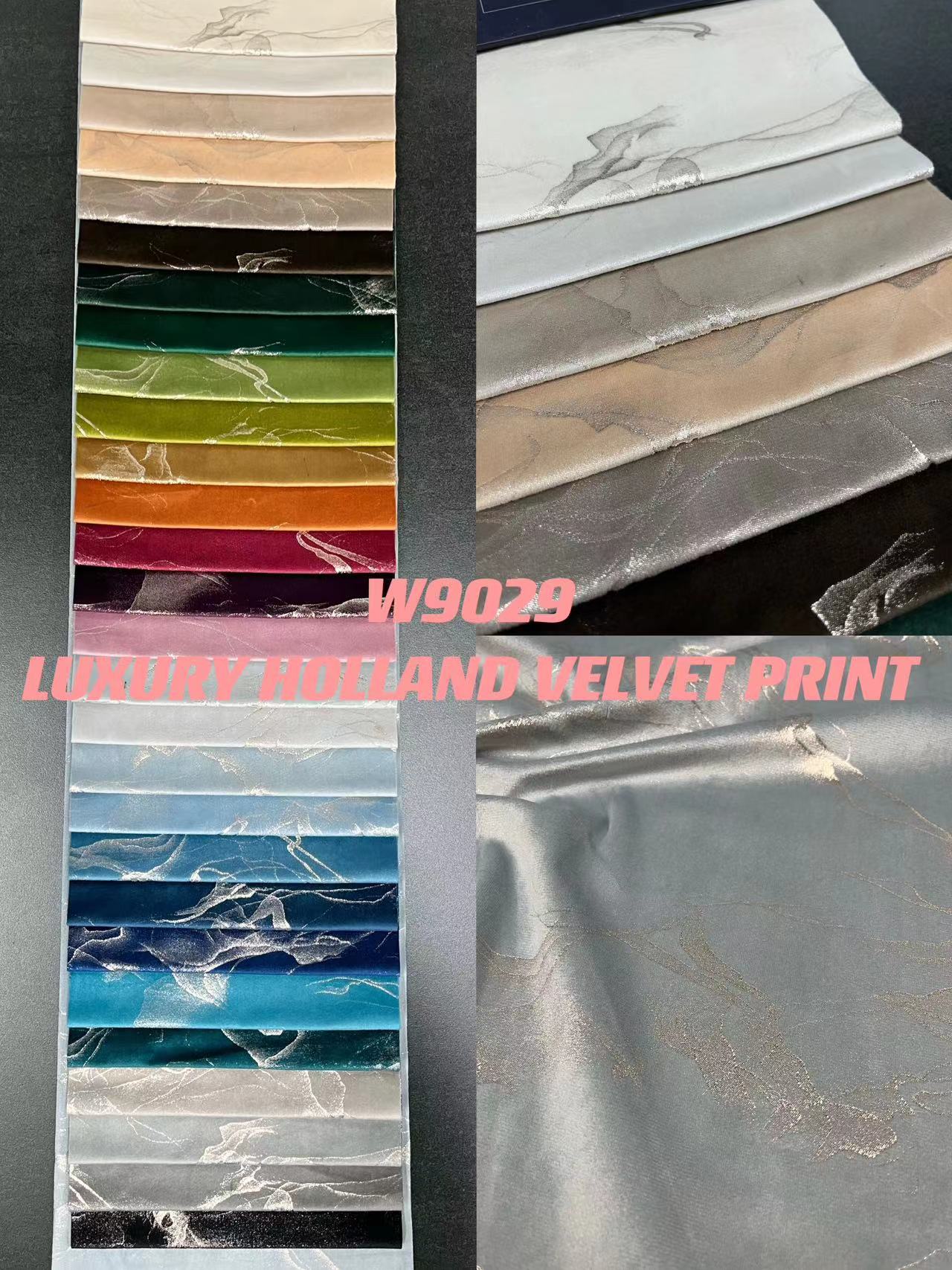 W9029 럭셔리 홀랜드 벨벳 프린트